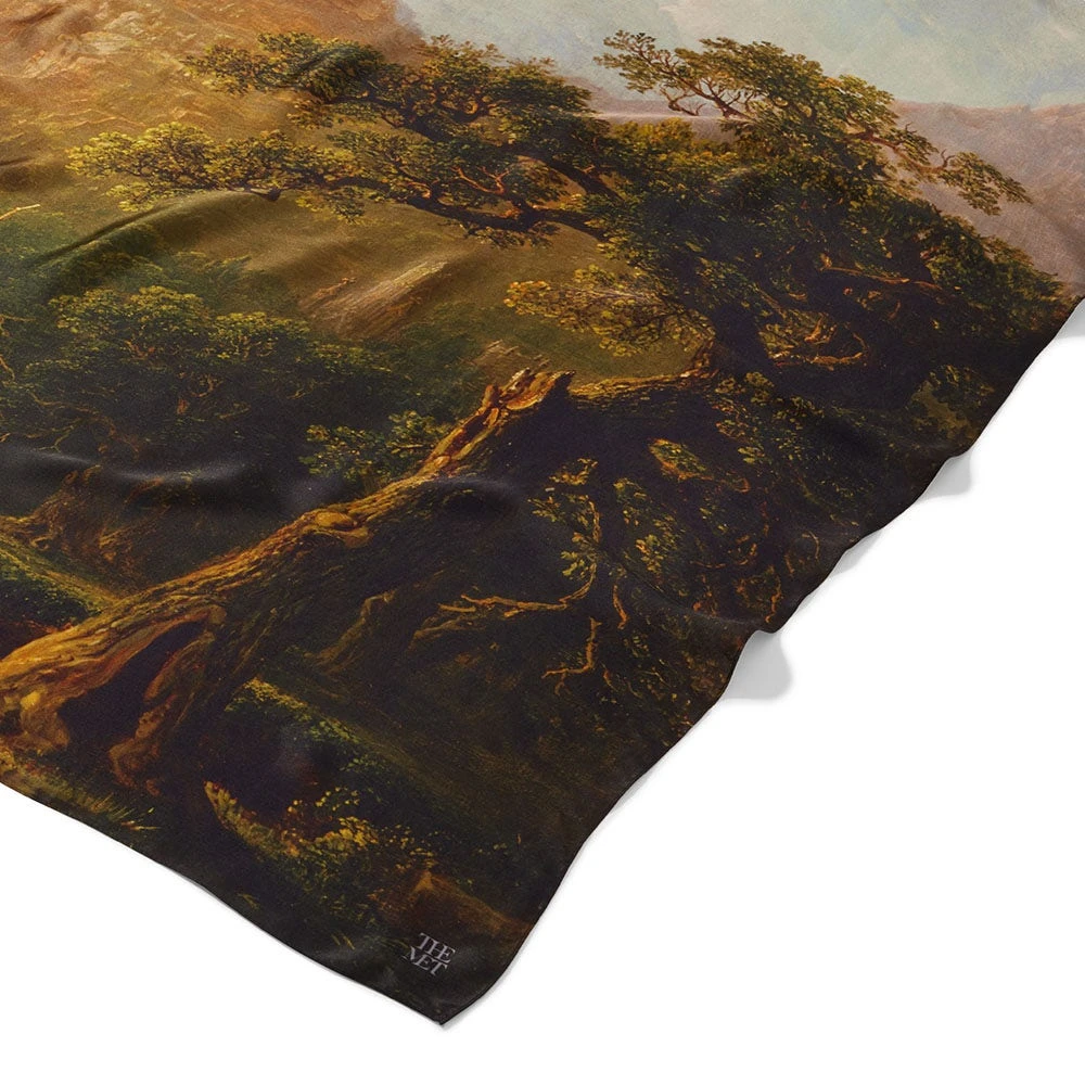 Sublime Landscapes Durand Oversize Oblong Silk Scarf - Image 5