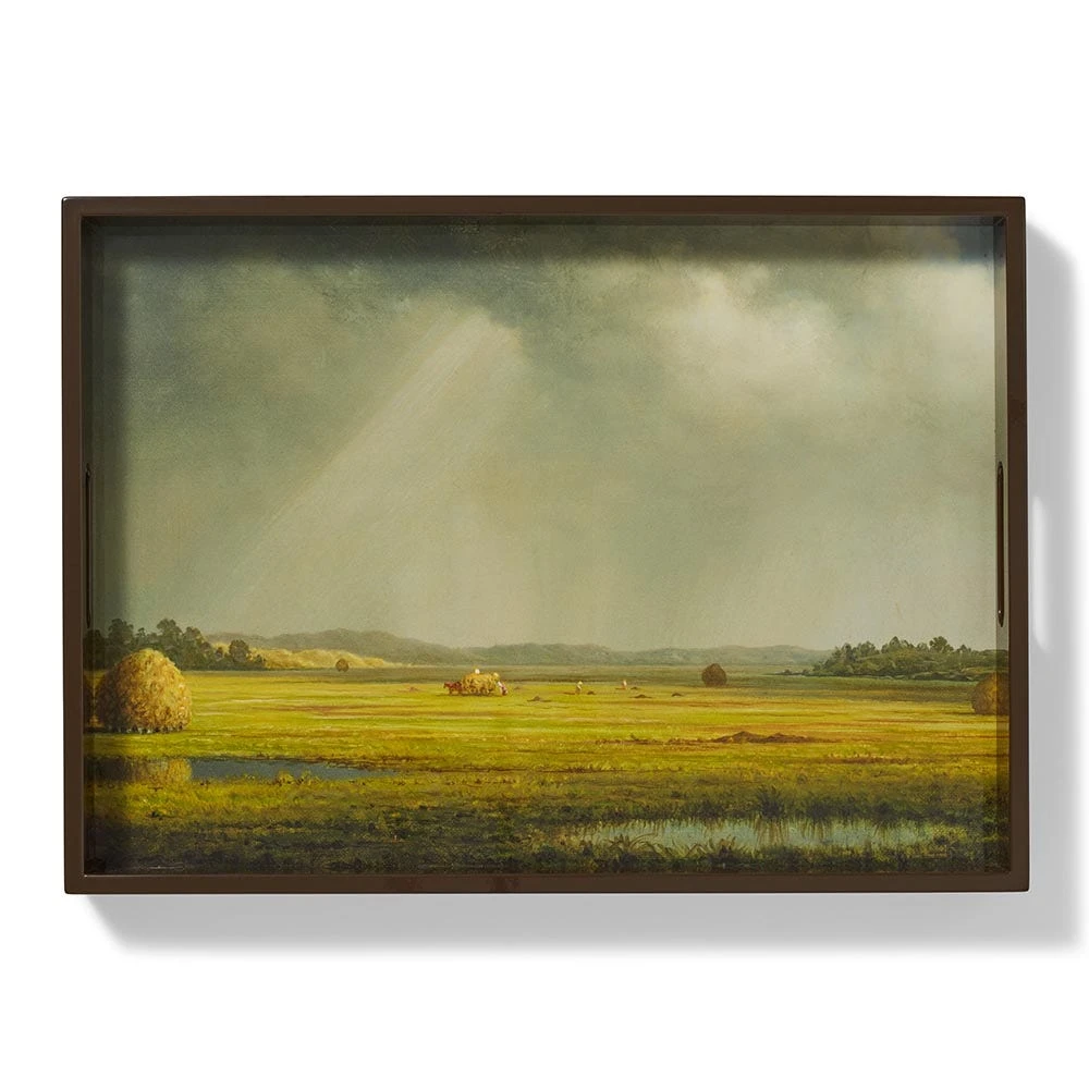 Sublime Landscapes Heade Newburyport Meadows Large Lacquer Tray