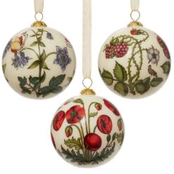 The Met Cloisters Garden Hand-Painted Glass Ornament Set