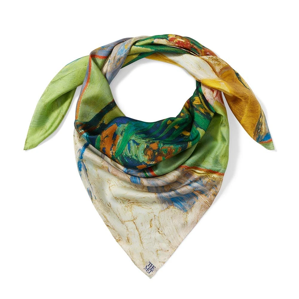 Van Gogh Oleanders Oversize Square Silk Scarf - Image 4