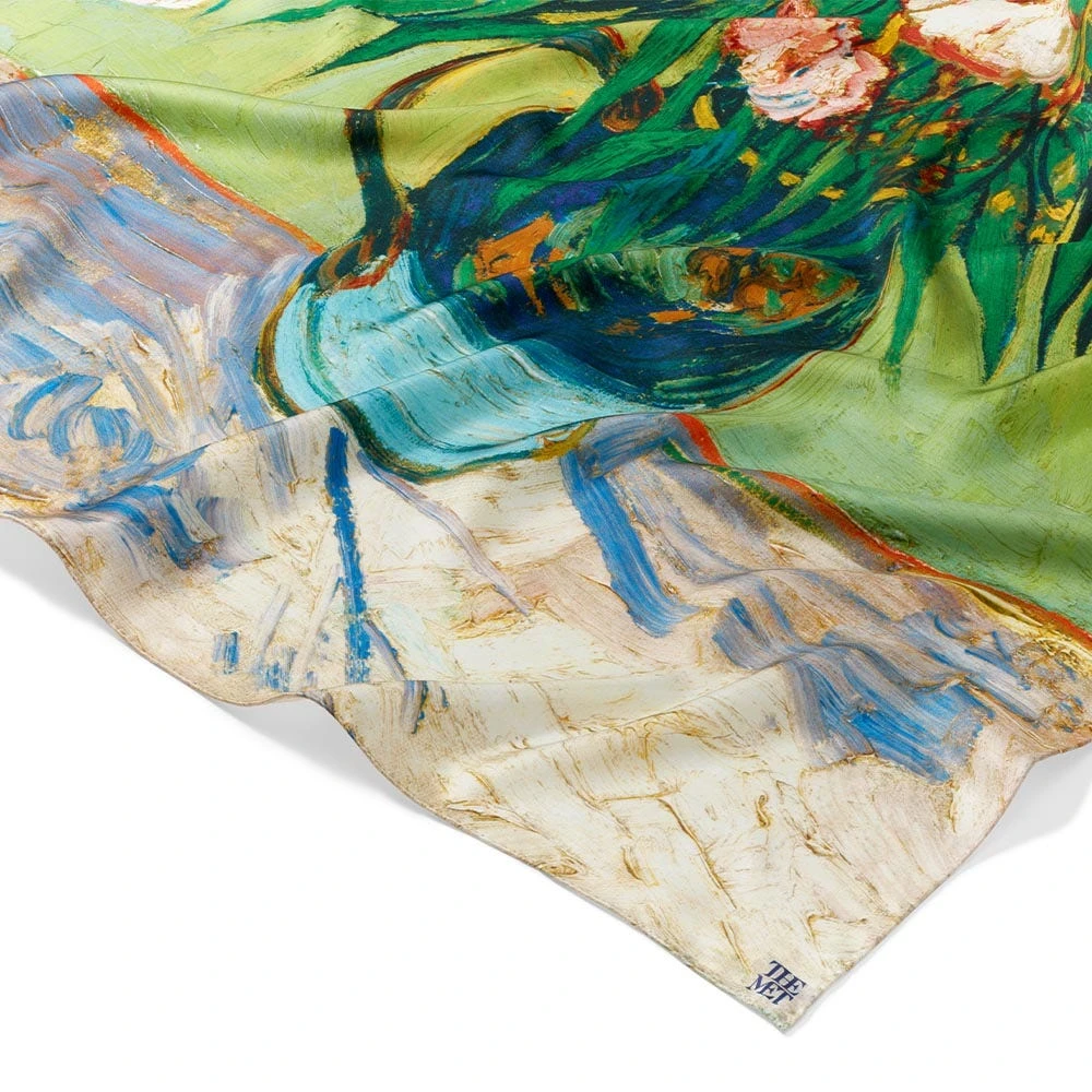 Van Gogh Oleanders Oversize Square Silk Scarf - Image 5