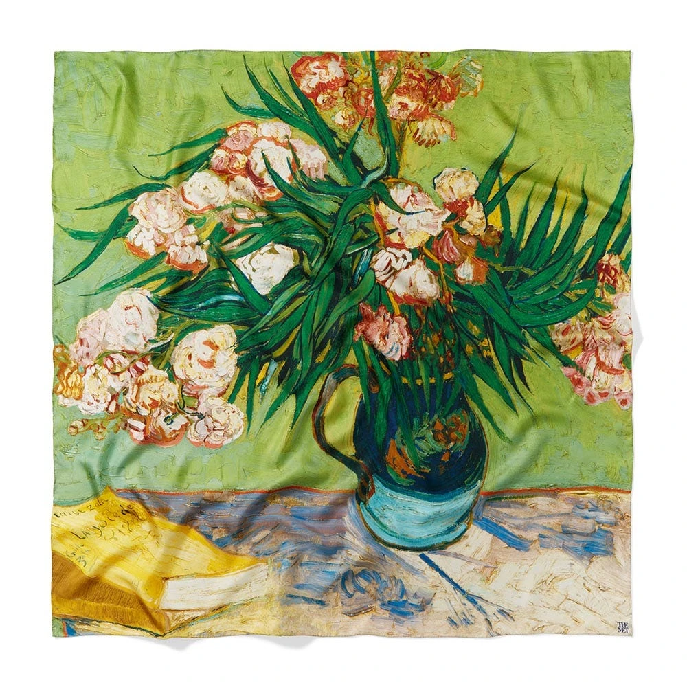 Van Gogh Oleanders Oversize Square Silk Scarf