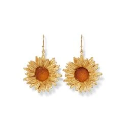 Van Gogh Sunflower Drop Earrings