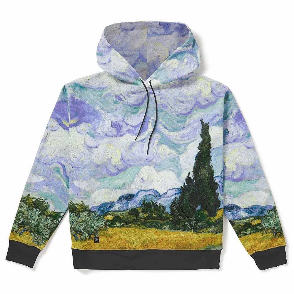 Van Gogh Wheat Field With Cypresses All-Over Print Hoodie