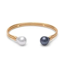 Venus Pearl Cuff, Black/White