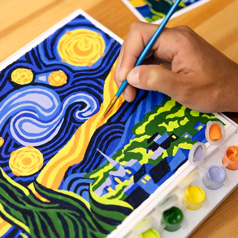 Vincent Van Gogh The Starry Night Paint By Numbers Kit - Image 3