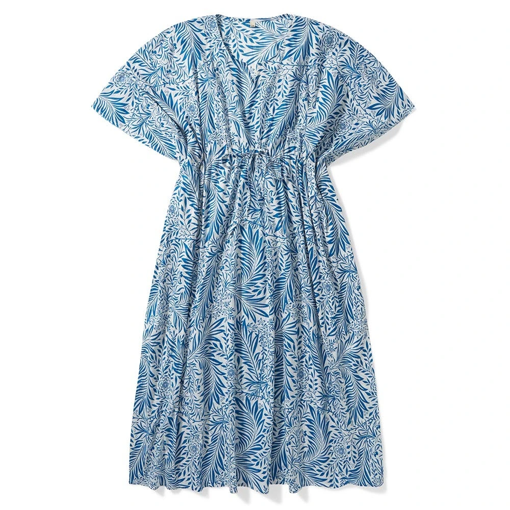 William Morris Larkspur Cotton Kaftan - Image 2