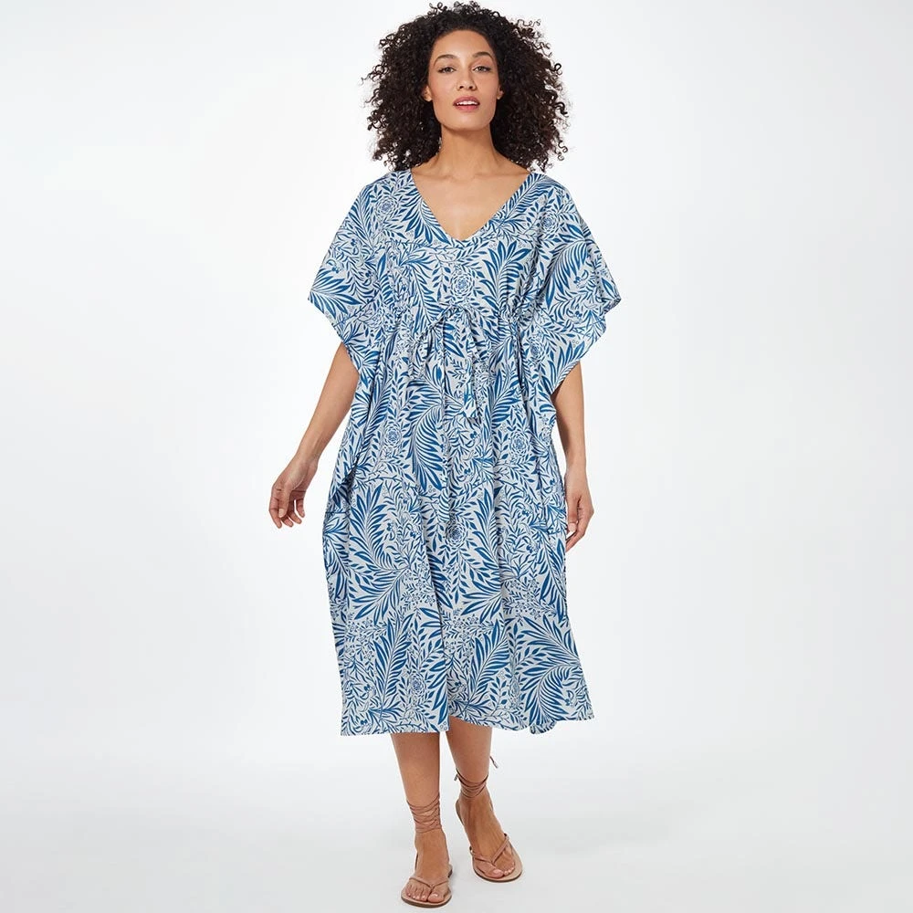 William Morris Larkspur Cotton Kaftan