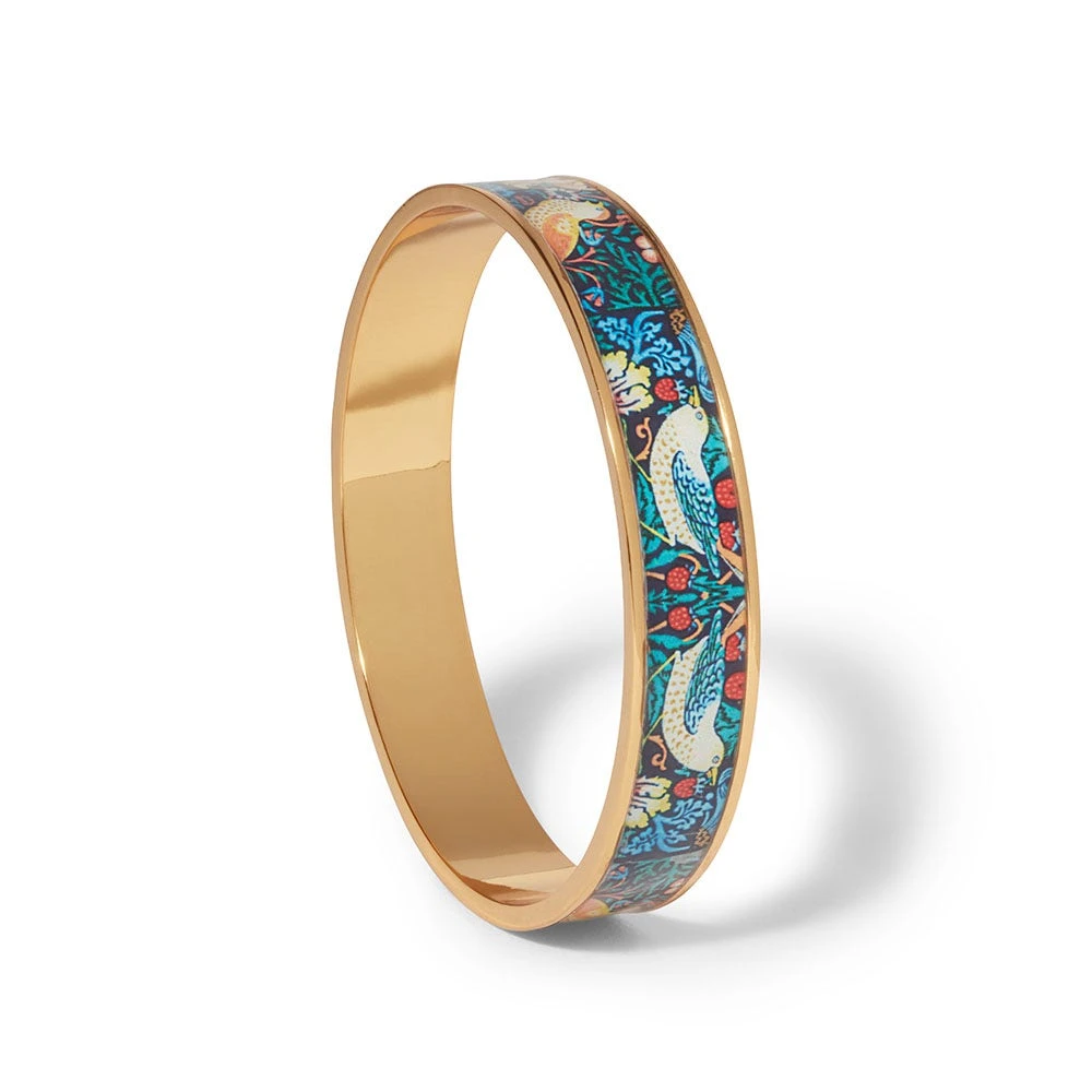 William Morris Strawberry Thief Enamel Bangle - Image 2