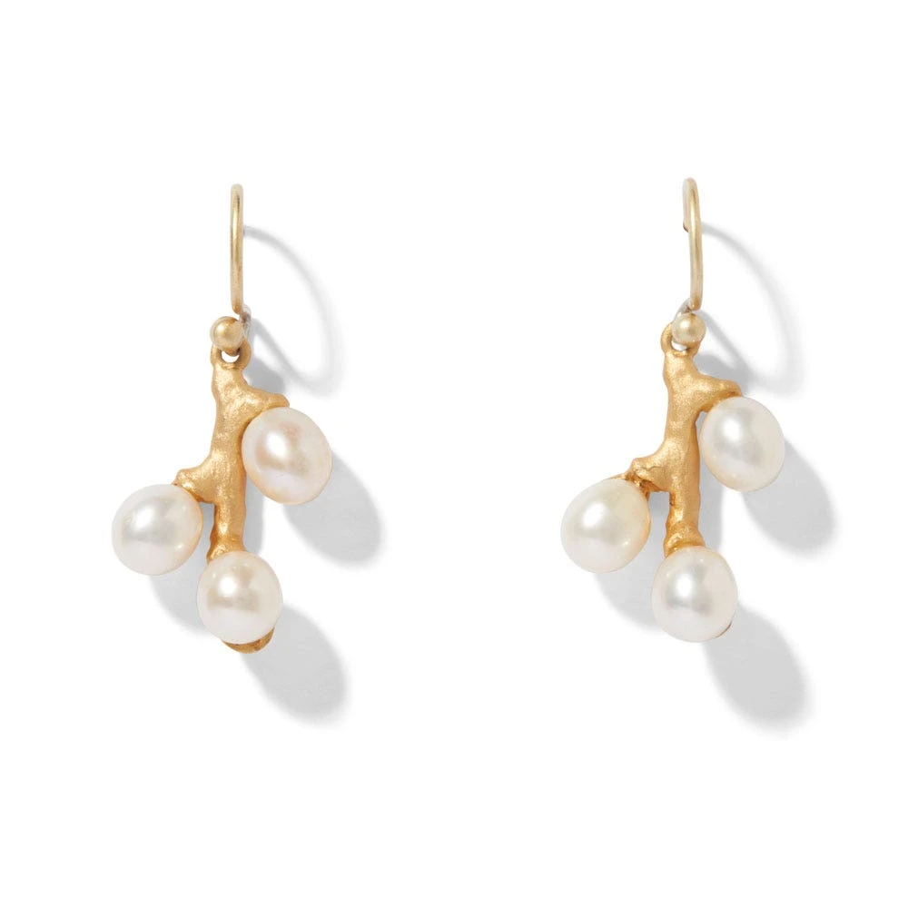 Willow Catkins Pearl Drop Earrings - Image 2