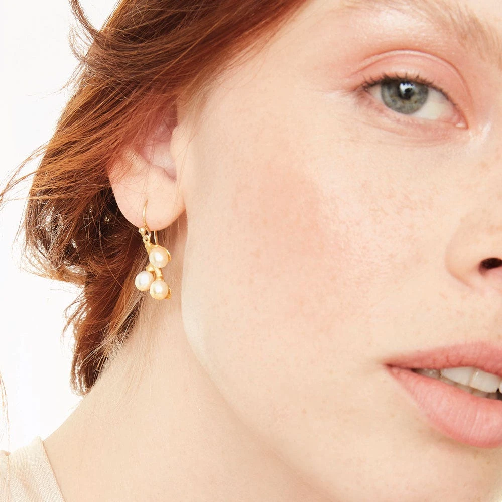 Willow Catkins Pearl Drop Earrings - Image 4